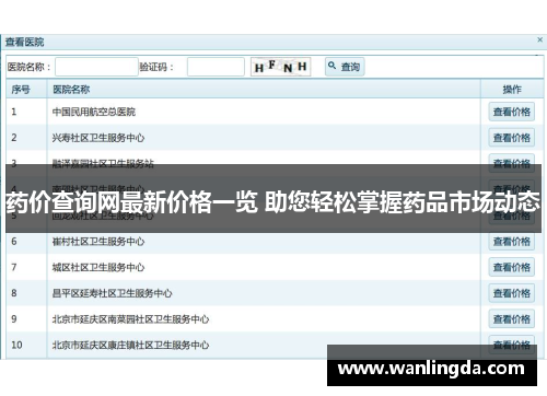 药价查询网最新价格一览 助您轻松掌握药品市场动态
